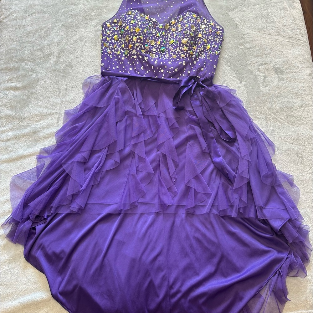 Deb Purple High-Low Formal Dress - Size 18/19